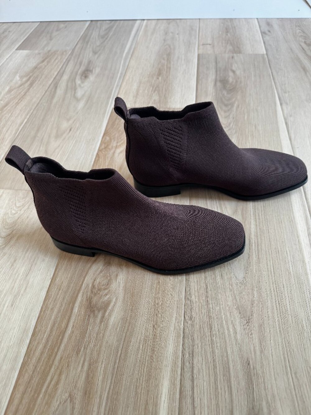 VIVAIA Ryan Women’s Knit Ankle Booties Size 39.5 Brown Comfort Chelsea Boots